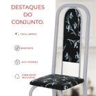 Conjunto De Mesa Tubular 4 Cadeiras 120x75cm Mart Perola Com