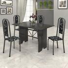 Conjunto De Mesa Tubular 4 Cadeiras 120x75cm Mart Prata Com T