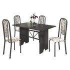 Conjunto De Mesa Tubular 4 Cadeiras 120x75cm Mart Prata Com T