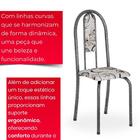 Conjunto De Mesa Tubular 4 Cadeiras 70x70cm Mart Prata Com Ta