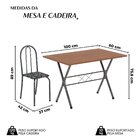 Conjunto De Mesa Tubular 62 100x60cm Tampo Em Mdf Com 4 Cadei