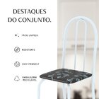 Conjunto De Mesa Tubular 62 100x60cm Tampo Em Mdf Com 4 Cadei