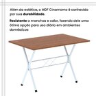 Conjunto De Mesa Tubular 62 100x60cm Tampo Em Mdf Com 4 Cadei