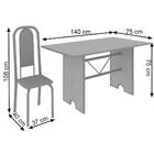 Conjunto De Mesa Tubular 6 Cadeiras 140x75cm Mart Perola Com
