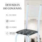 Conjunto De Mesa Tubular 70cm X 70cm Tampo Em Mdf Com 4 Cadei