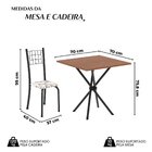 Conjunto De Mesa Tubular 70cm X 70cm Tampo Em Mdf Com 4 Cadei