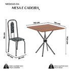 Conjunto De Mesa Tubular 70cm X 70cm Tampo Mdf Com 4 Cadeiras