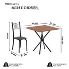 Conjunto De Mesa Tubular 70x70cm Tampo Em Mdf 4 Cadeiras Sara