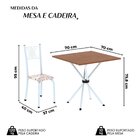 Conjunto De Mesa Tubular 70x70cm Tampo Em Mdf 4 Cadeiras Sara
