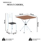 Conjunto De Mesa Tubular 70x70cm Tampo Em Mdf 4 Cadeiras Sara