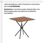 Conjunto De Mesa Tubular 70x70cm Tampo Em Mdf Com 4 Cadeiras