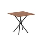 Conjunto De Mesa Tubular 70x70cm Tampo Em Mdf Com 4 Cadeiras