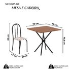 Conjunto De Mesa Tubular 70x70cm Tampo Em Mdf Com 4 Cadeiras