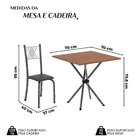 Conjunto De Mesa Tubular 70x70cm Tampo Em Mdf Com 4 Cadeiras