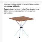 Conjunto De Mesa Tubular 70x70cm Tampo Em Mdf Com 4 Cadeiras