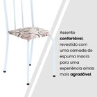 Conjunto De Mesa Tubular 70x70cm Tampo Em Mdf Com 4 Cadeiras