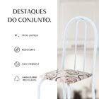 Conjunto De Mesa Tubular 70x70cm Tampo Em Mdf Com 4 Cadeiras