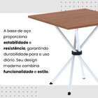 Conjunto De Mesa Tubular 70x70cm Tampo Em Mdf Com 4 Cadeiras
