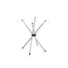 Conjunto De Mesa Tubular 70x70cm Tampo Em Vidro Com 4 Cadeira