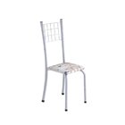 Conjunto De Mesa Tubular 70x70cm Tampo Em Vidro Com 4 Cadeira