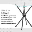 Conjunto De Mesa Tubular 75cm X 75cm Tampo Vidro Incolor Com