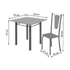 Conjunto De Mesa Tubular 75x75cm Tampo De Madeira Com 4 Cadei