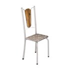 Conjunto De Mesa Tubular 75x75cm Tampo De Madeira Com 4 Cadei