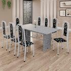 Conjunto De Mesa Tubular 8 Cadeiras 180x75cm Mart Perola Com