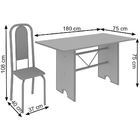 Conjunto De Mesa Tubular 8 Cadeiras 180x75cm Mart Prata Com T