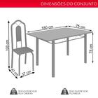 Conjunto De Mesa Tubular 8 Cadeiras 180x75cm Mart Prata Com T