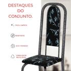 Conjunto De Mesa Tubular 8 Cadeiras 180x75cm Mart Prata Com T