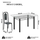 Conjunto De Mesa Tubular Com 4 Cadeiras Lara Preto