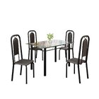 Conjunto De Mesa Tubular Com 4 Cadeiras Lara Preto