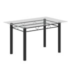Conjunto De Mesa Tubular Com 4 Cadeiras Lara Preto