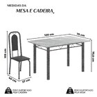 Conjunto De Mesa Tubular Com 4 Cadeiras Lara Preto/prata