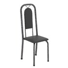 Conjunto De Mesa Tubular Com 4 Cadeiras Lara Preto/prata