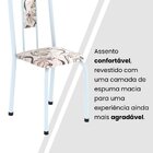 Conjunto De Mesa Tubular Com 4 Cadeiras Lívia Arabesco/ Branco