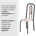 Conjunto De Mesa Tubular Com 4 Cadeiras Lívia Bege / Preto