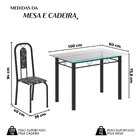 Conjunto De Mesa Tubular Com 4 Cadeiras Lívia Preto