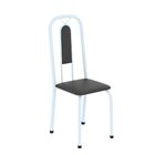 Conjunto De Mesa Tubular Com 4 Cadeiras Lívia Preto / Branco