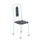 Conjunto De Mesa Tubular Com 4 Cadeiras Lívia Preto / Branco