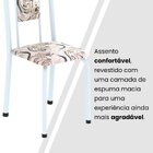 Conjunto De Mesa Tubular Com 6 Cadeiras Lara Arabesco / Branco