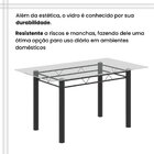 Conjunto De Mesa Tubular Com 6 Cadeiras Lara Arabesco / Preto