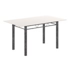 Conjunto De Mesa Tubular Com 6 Cadeiras Lara Bege / Prata