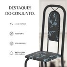 Conjunto De Mesa Tubular Com 6 Cadeiras Lara Preto