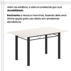Conjunto De Mesa Tubular Com 6 Cadeiras Lara Preto