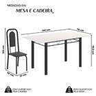Conjunto De Mesa Tubular Com 6 Cadeiras Lara Preto