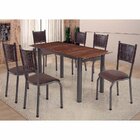 Conjunto De Mesa Tubular Com 6 Cadeiras Mariana 140cm Tampo D