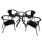 Conjunto De Mesa Varanda Área Externa Dark Beach - 4 Lugares