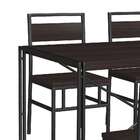 Conjunto De Mesa Wooden Com 4 Cadeiras Preto E Tabaco